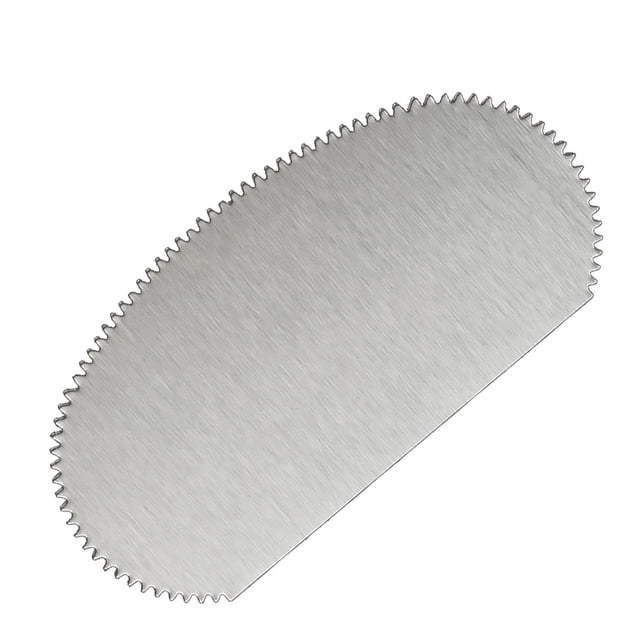 Raspador de torta de crema de diente de sierra poligonal herramienta de peine de decoración más suave de glaseado de acero inoxidable Worallymy JD719167163