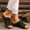 Black, variant on Fnooota Womens Slide Sandals , Party Summer Slip On Open Toe Wedge Slides Brown Size 8