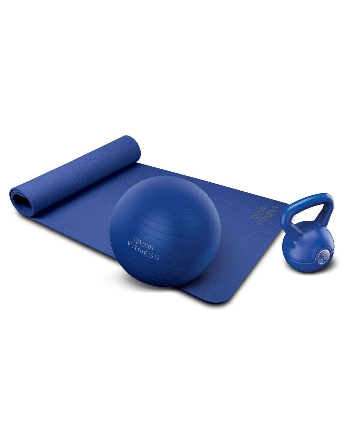 Lomi Fitness 3in1 Ultimate Workout Set 3Piece, Blue