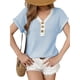 thumbnail image 1 of Blusa de Mujer con Botones y Corta en Azul M, 1 of 7