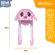 thumbnail image 3 of Gorro de Felpa RM REGALOMEX con orejas Movibles y luces rosa Mediano, 3 of 7