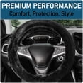 thumbnail image 6 of Custom Accessories Steering Wheel Covers Ultra-Soft Fluffy Black, 6 of 10