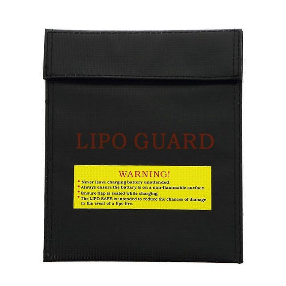 RC LiPo Li-Po Battery Fireproof Safety Guard Charge Bag Sack Protective Storage Bag Pouch (Black)