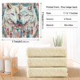 thumbnail image 3 of Kitchen Dish Towels Soft Absorbent Dish Cloths 11"x11" Beautiful Wolves with Feather 6 Packs, 3 of 9