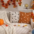 thumbnail image 3 of Fall Pillow Covers 18x18 inch Set of 2 Green Fall Decoration White Lines Pumpkin Decor White Autumn Pillow Cover Thanksgiving Decoration for Home Couch TH125E18, 3 of 6