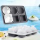 thumbnail image 2 of Bandeja de silicona con tapa, molde para cubitos de hielo de whisky de forma irregular, silicona de grado alimenticio, 6 cavidades grandes para el hogar, la cocina, el bar, el café, las bebidas frías, 2 of 6