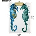 thumbnail image 3 of FMSHPON Seahorse Watercolor Blue Ocean Sea Clipboard Hardboard Wood Nursing Clip Board and Pull for Standard A4 Letter 13x9 inches, 3 of 8