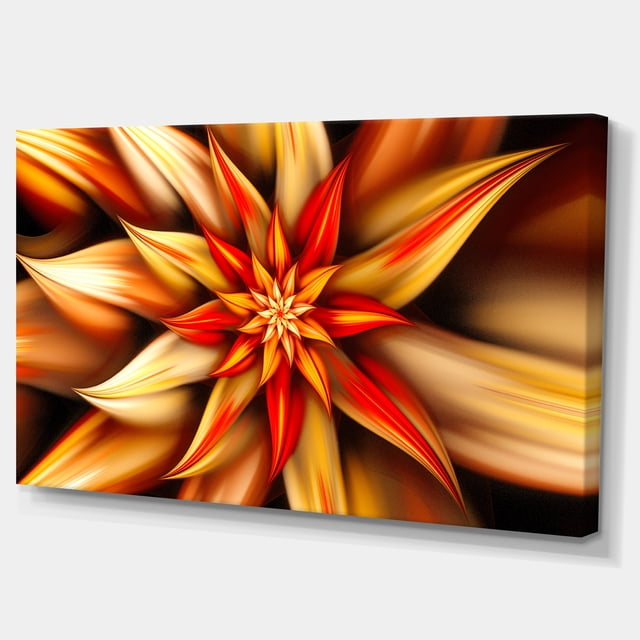 Designart - Beaux Pétales de Fleurs Bruns - Impression sur Toile Florale