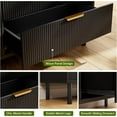 thumbnail image 5 of Twister.CK Modern 6 Drawer Double Dresser for Bedroom, Wide Chest of Drawers, Wooden TV Stand, Clothes Storage Cabinet Organizer for Living Room, Black, 5 of 6