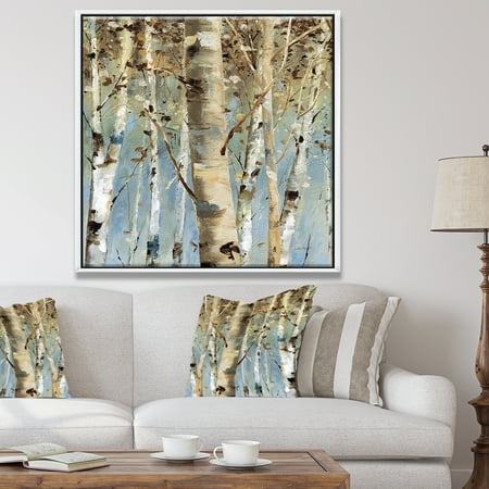 White Birch Forest Ii Modern Farmhouse Framed Canvas Walmart Canada