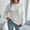 White, variant on Aloohaidyvio Sweaters for Women,Womens Casual Colorful Long Sleeve Off Shoulder Knit Sweater Crew Neck Sweater