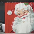 thumbnail image 3 of Christmas Jolly Santa Shower Curtain 72X72 Inch with Hooks, 3 of 6