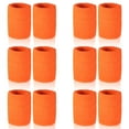 thumbnail image 2 of Muñequeras de poliéster a prueba de sudor absorbente Toystoory 6 piezas soporte ajustable deportes baloncesto naranja, 2 of 6