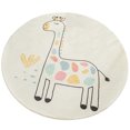 thumbnail image 1 of 36-Inch Round Non-Slip Animal Print Rug for Living Room, Bedroom, Nursery Coffee Table Mat Soft Faux Fur Floor Decor, 1 of 5