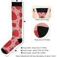 thumbnail image 3 of Coolnut Strawberry Compression Socks, 1 Pack Women Men Long Stocking (20-30mmHg) Travel Knee High Stockings for Athletic Sports,Running,Cycling,Nursing, 3 of 6