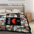 thumbnail image 4 of Custom Blanket with Picture, Customized Throw Photo Blankets Personalized Birthday Gifts for Women, Mother in Law, Grandma Family Anniversary Christmas - 9 Photos Collage, 4 of 6