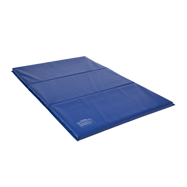 Flooringinc Eco Folding Mats, Ideal for MMA, Gymnastics, Exercise, Tumbling & Cheer, 4'x6'x2 inch, Blue