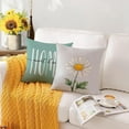 thumbnail image 4 of Daisy Pillow Covers 18x18 Set of 4 Summer Throw Pillow Covers Hello Sunshine Pillow Cover Floral Gray Spring Cushion Covers Square Pillow Cases for Couch Sofa Patio Outdoor Home Decorations(18), 4 of 6