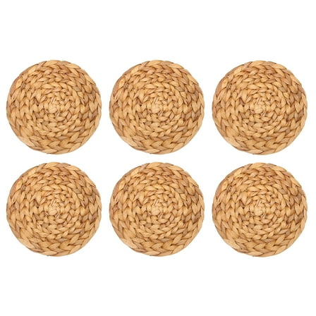 Seagrass Coasters Handmade Water Hyacinth Coaster Set of 6 Pieces Seagrass Coaster for Drinks Cup Coasters