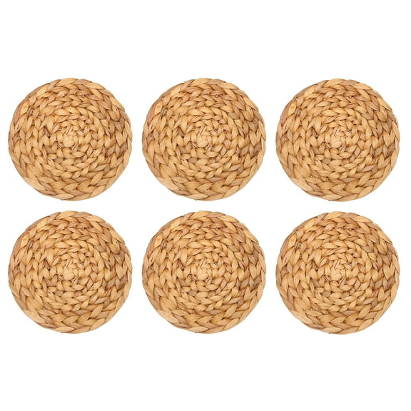 Seagrass Coasters Handmade Water Hyacinth Coaster Set of 6 Pieces Seagrass Coaster for Drinks Cup Coasters