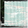 thumbnail image 4 of Ambesonne Modern Shower Curtain, Abstract Grunge Strokes Art, 69"Wx84"L, Seafoam Blush and White, 4 of 5