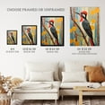 thumbnail image 3 of The Watchful Woodpecker Bird in Nature Unframed Wall Art Print Poster Home Decor Premium, 3 of 5