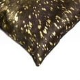 thumbnail image 4 of Torino Scotland Cowhide Pillow 12x20 Chocolate Gold Natural 1-Piece, 4 of 5