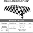 thumbnail image 3 of Black White Checkered Tablecloth Washable Rectangle 60x84in Kitchen Dinner Picnic Parties Birthday Table Cloth Home Decoration for All Seasons Outdoor Indoor, 3 of 5