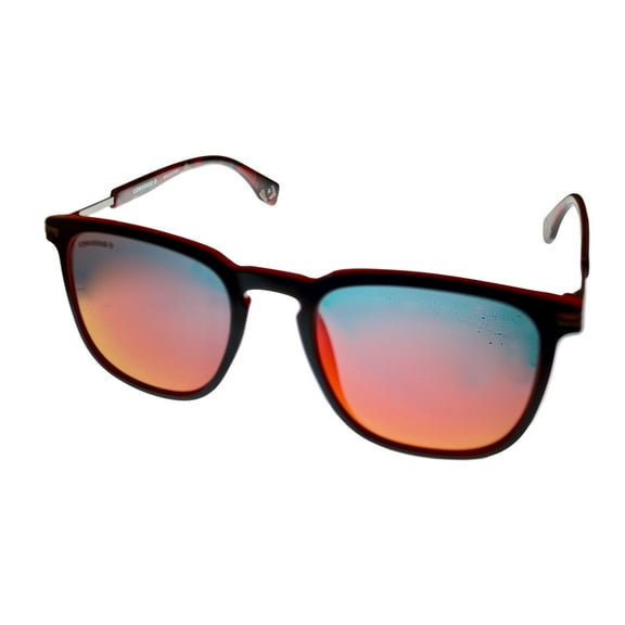 Converse Black RedMens Sunglass Square Plastic Red Flash Lens SCO 051 96SR