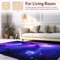thumbnail image 2 of ODIKA 2'x3' Machine Washable Non-Slip Area Rug, Celestial Swirl Abstract Accent Featuring Nebula Inspired Cosmic Motifs High Traffic Rug, Purple, 131351, 2 of 7