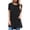 Black, variant on Tunic T Shirts for Women Summer Casual Short Sleeve Crewneck Loose Fit Plain Tshirts Blouse Tunic Tops