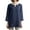 Dark Blue, variant on LEAVINGSUO Long Sleeve Shirts for Women, Fall Womens Tops Womens Spring and Summer V-Neck Long Sleeve Loose Casual Cotton