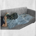 thumbnail image 5 of Saying Soft Flannel Fleece Throw Blanket, Have a Nice Day Calligraphy on Bicycle Basket with Colorful Flowers, Cozy Plush for Indoor and Outdoor Use, 50" x 60", Pale Sky Blue Multicolor, by Ambesonne, 5 of 5