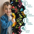 thumbnail image 3 of Blackout Kids Curtains,Black Sunflower Childrens Insulated Curtains Set Of 2,Bedroom Essentials,Toddler Room Decor 52x63in(132x160cm), 3 of 4
