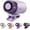 Purple, variant on Clip On Air Conditioner Fan with Semiconductor Cooling, 199 Speeds Adjustable Portable Mini Cooling Fan with LED Display, 360° Rotation, USB Rechargeable for Car, Desk, Bike, Outdoor (Black)