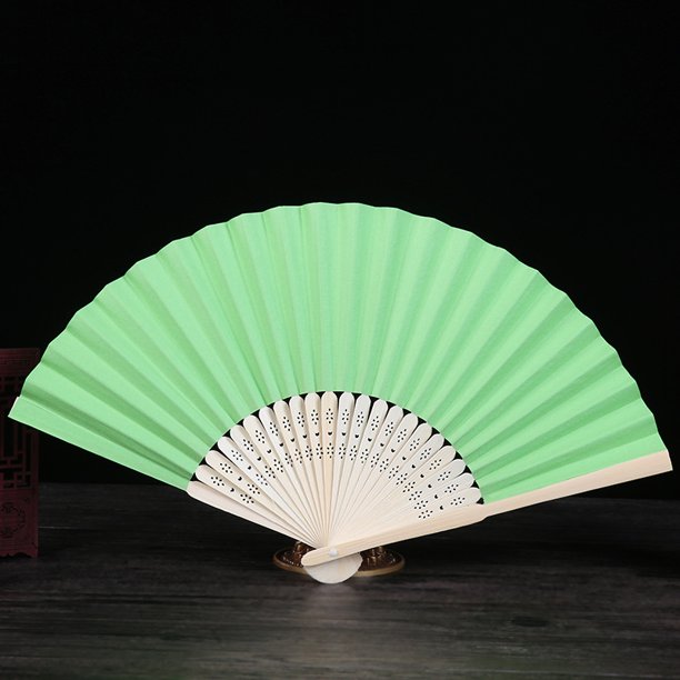 Abanico plegable en blanco de 7 pulgadas, abanico de papel para pintar para niños, abanico de color blanco, materiales creativos hechos a mano para bricolaje en jardín de infantes