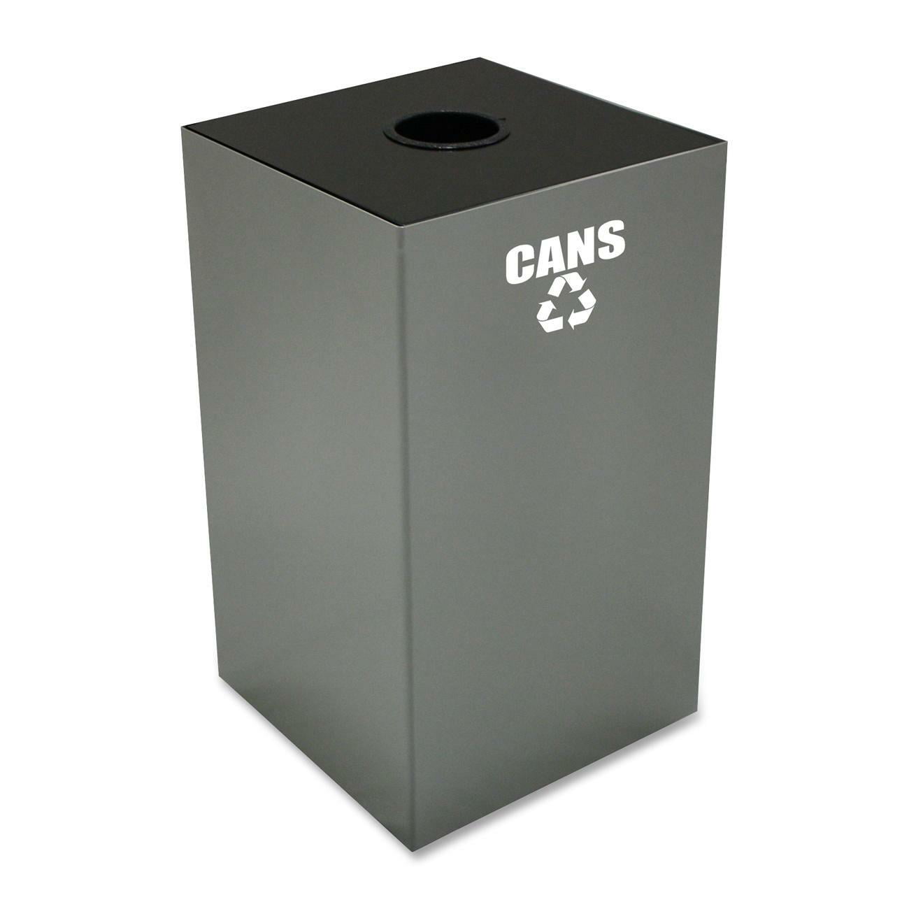 Witt Industries 24GC01-BL GeoCube Recycling Receptacle with Round Opening Blue 24 gal Steel 