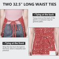 thumbnail image 6 of Red Christmas Gift and Snowflake Apron-Garden Aprons for Women with Pockets-Cotton Linen Waterproof Kitchen Cooking Gardening Aprons Adjustable for Kitchen,Cooking,BBQ and Salon 32"x27", 6 of 7