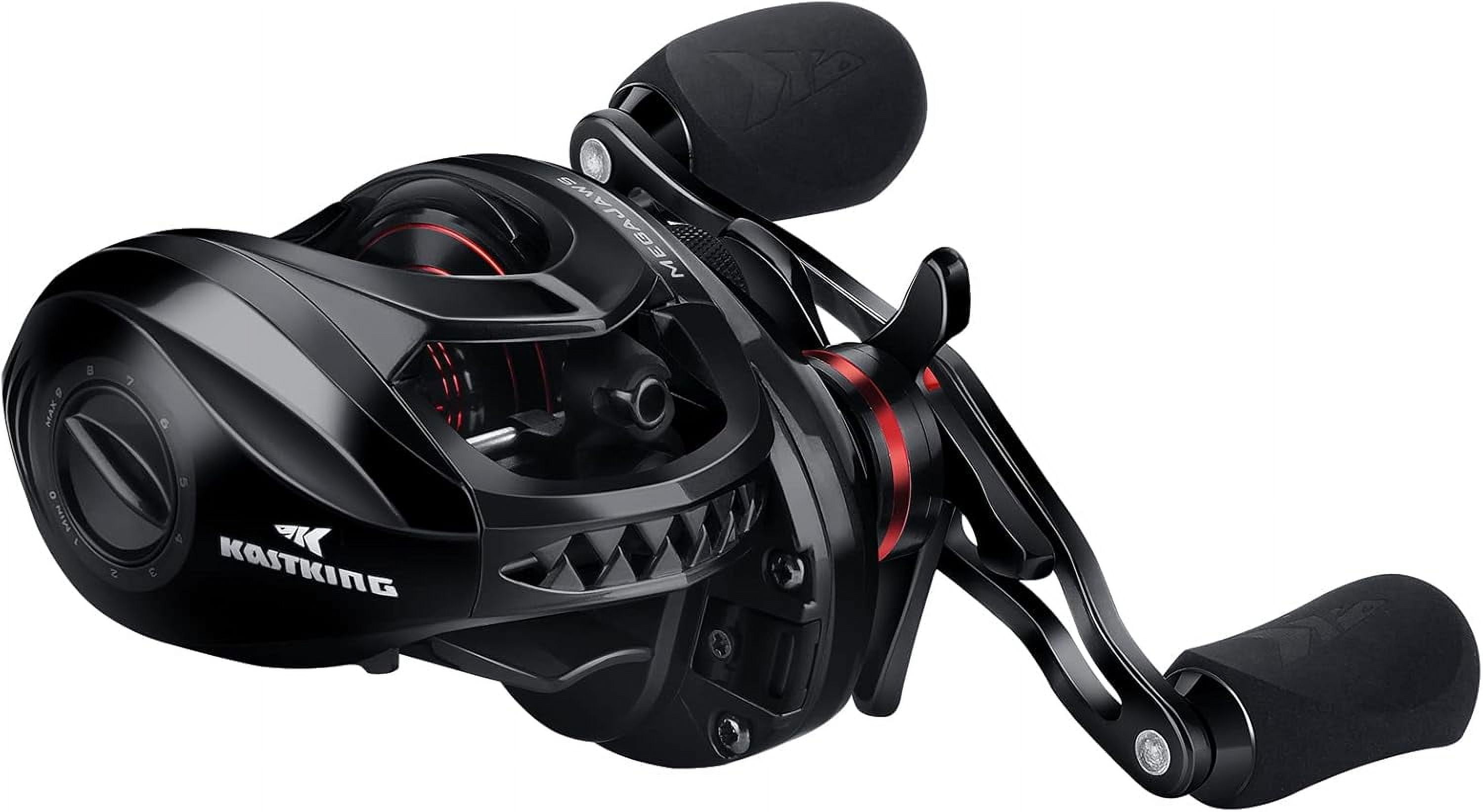 KastKing Baitcasting Fishing Reel, 6.7oz, 17.64 LBs 11+1 Shielded BB, 7.2:1 Gear Ratios- MegaJaws