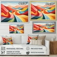 thumbnail image 4 of Designart "Rolling Countryside Minimalist Multicolor II" Oversized Landscapes Framed Wall Art - Traditional Red Meadow Hallway Framed Wall Art Decor, 4 of 6