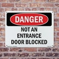 thumbnail image 5 of Not An Entrance Door Blocked OSHA Danger Rigid Plastic Sign 24 Inch x 18 Inch - 10 Pack, 5 of 8