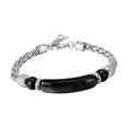 thumbnail image 3 of Pulsera para hombre Strade Fareast Limited cadena de eslabones Acero inoxidable regalo Negro, 3 of 8