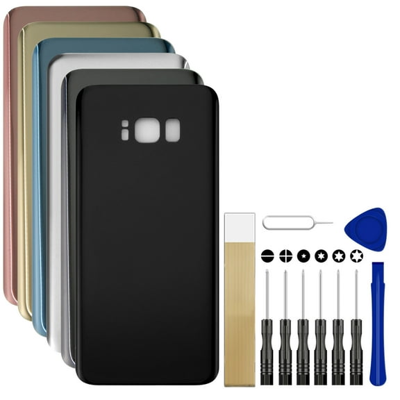 For T-Mobile Samsung Galaxy S8 Plus SM-G955U Replacement Back Battery Cover Rear Housing Door Tool Black