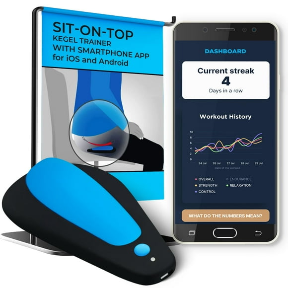 Boost Kegel Pelvic Floor Muscle Trainer for Men | Sit-On-Top Kegel Exerciser for Pelvic Floor Strengthening with Biofeedback | Kegel Toner for Bladder Support,