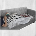 thumbnail image 5 of Antlers Soft Flannel Fleece Throw Blanket, Deer Tree Forest Holiday Theme Flying Leaves Branch Reindeer Winter Print, Cozy Plush for Indoor and Outdoor Use, 50" x 70", White Black Red, by Ambesonne, 5 of 5