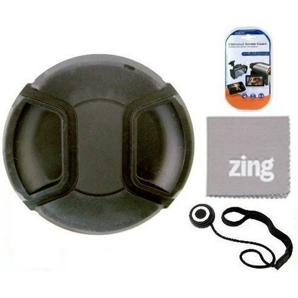 52mm Universal Snap-On Lens Cap For Nikon 40mm f/2.8G AF-S DX Micro NIKKOR Lens + Cap Keeper + MicroFiber Cleaning Cloth + LCD Screen Protectors
