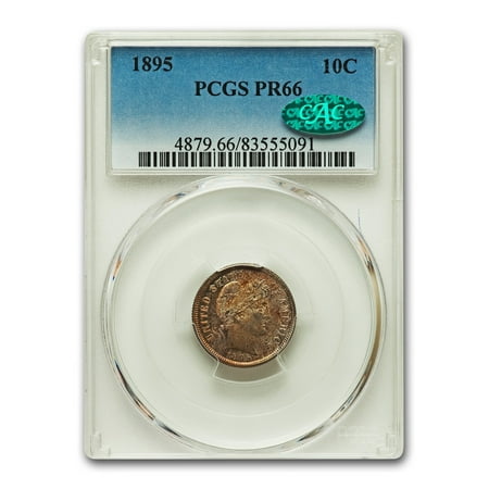 - 1895 Barber Dime PR-66 PCGS CAC