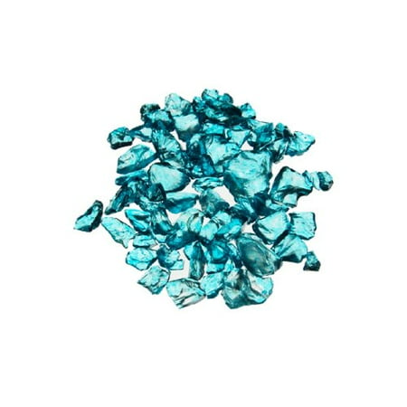 CYS Vase Filler Colored Crushed Glass Table Scatters, Lite Blue, 1 lb per bag (16 bags), D-0.2"-0.3", Vase Fillers, Crushed Glass Table Scatter By Modern Vase Gift