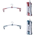 thumbnail image 1 of Laklulu - Perchas plegables de plástico portátiles de 4 piezas, perchas plegables giratorias de 360°, perchas plegables antideslizantes, perchas que ahorran espacio para la familia, viajes en, 1 of 5