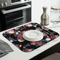 thumbnail image 4 of Microfibre Drying Mat for Kitchen Pioneer Dish Drying Drainer Mat Absorbent Colorful Floral Drying Mat Washing Up for Glass, Plate & Cup 16inch X 18inch, 4 of 7